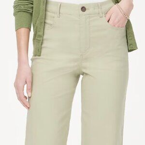 J Crew Ella High Rise wide-leg cropped pant- Worn Once!